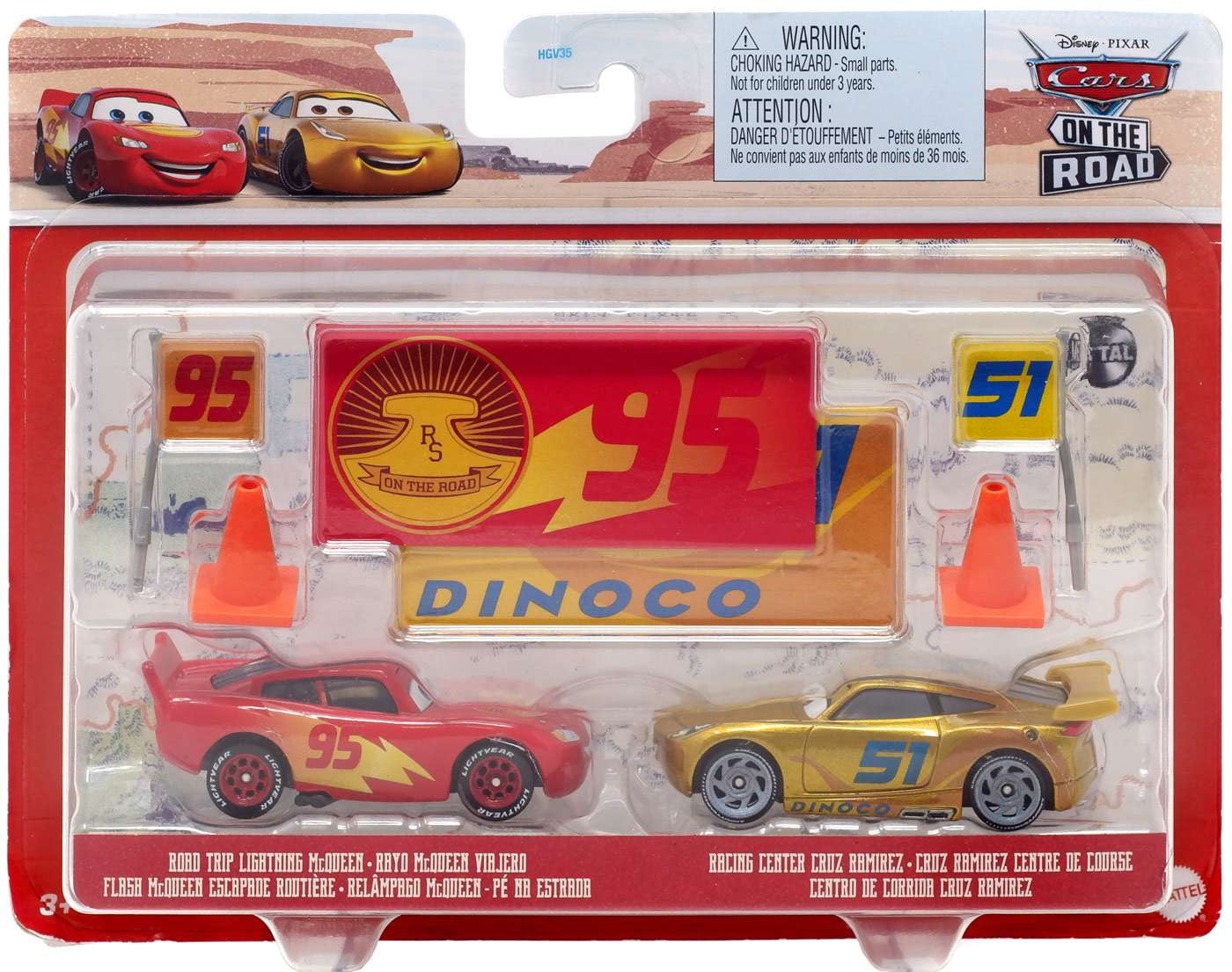 Mattel Disney Cars Dinoco Lightning McQueen (& Comparison of All Dinoco  Racers) Die-cast 