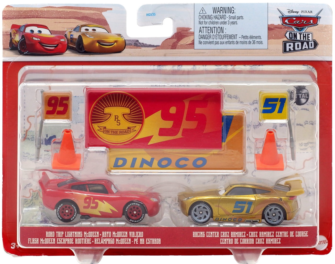 Disney / Pixar Cars Metal Road Trip Lightning McQueen & Racing Center ...