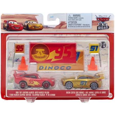 Disney / Pixar Cars Metal Road Trip Lightning McQueen & Racing Center Cruz Ramirez Diecast Car 2-Pack