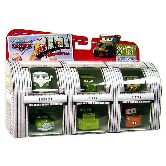 Disney / Pixar Cars Mini Adventures Sarge's Boot Camp Plastic Car Gift Pack