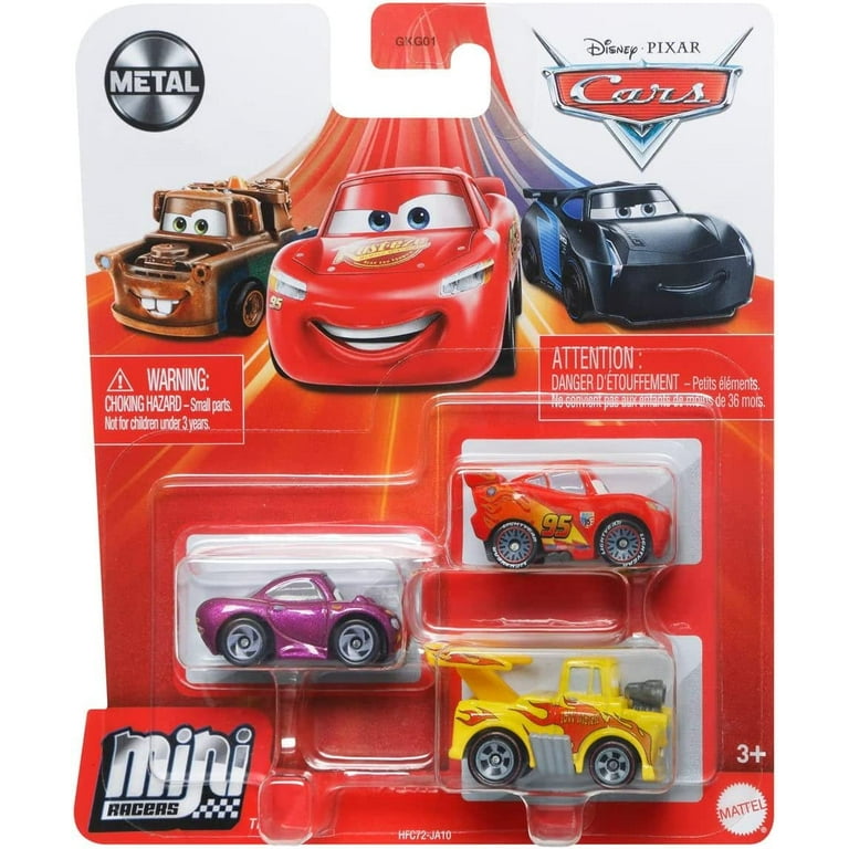 最愛 Racers Mini Cars Pixar Disney 3-Pack For Vehicles, Metal ミニカー