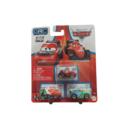 Disney Pixar Cars Mini Racers 3-Pack Metal Vehicles Francesco McQueen Carla