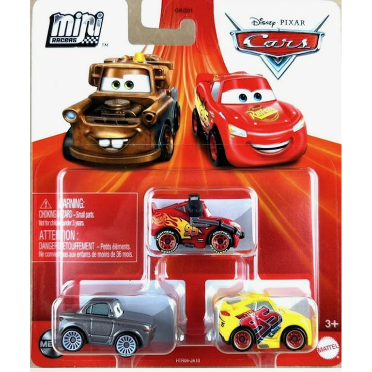 Disney Pixar Cars Mini Racers 3 Pack Rusteze Cruz Ramirez Sterling Lightning McQueen with Headset Walmart