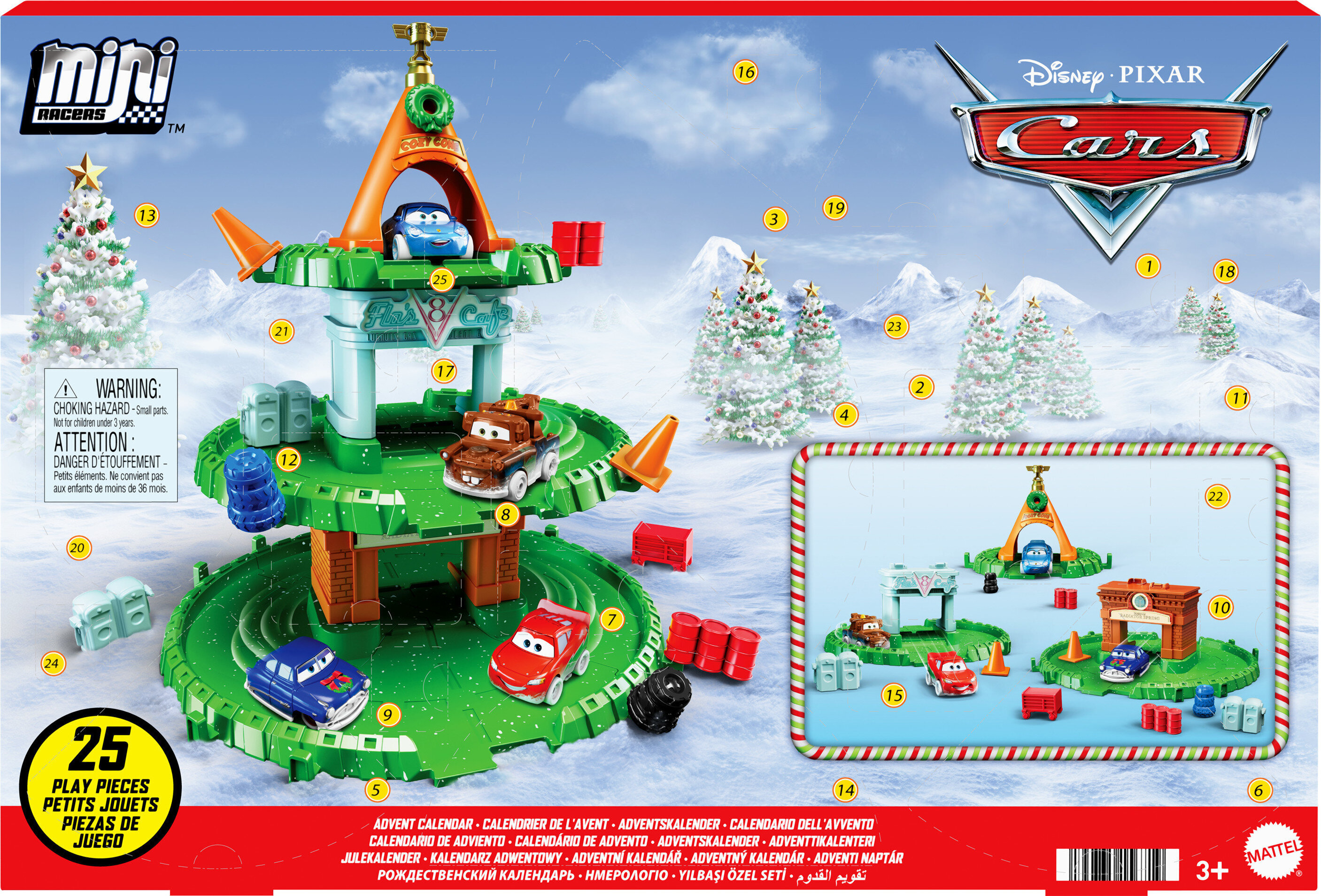 Disney Pixar Cars Minis Advent Calendar with 4 Mini Cars, Track & Accessories - Walmart.com Disney Pixar Cars Minis Advent Calendar with 4 Mini Cars, Track & Accessories - Walmart.com