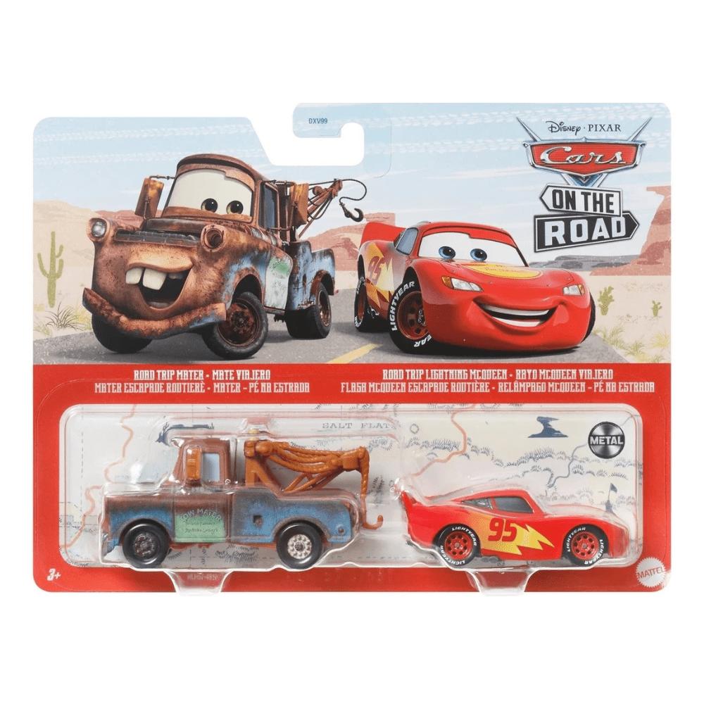  Disney Lightning McQueen and Tow Mater Die Cast Set – Cars on  The Road : Toys & Games
