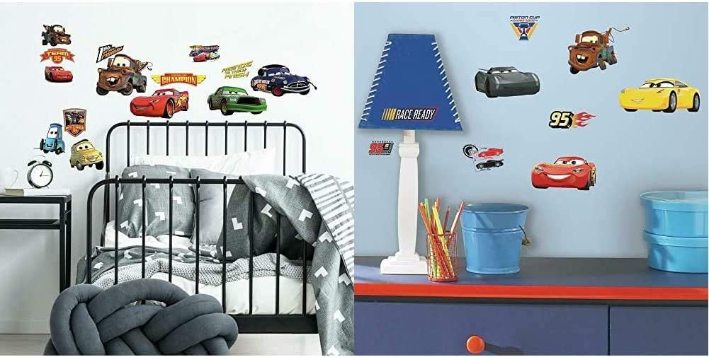 Disney Pixar Cars Piston Cup Champs RMK1520SCS & Cars 3 RMK3353SCS Peel and Stick Wall Decals Combo Set