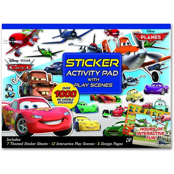 Disney Pixar Cars/Planes Ultimate Sticker Activity Pad with Barn Bots Door Hanger