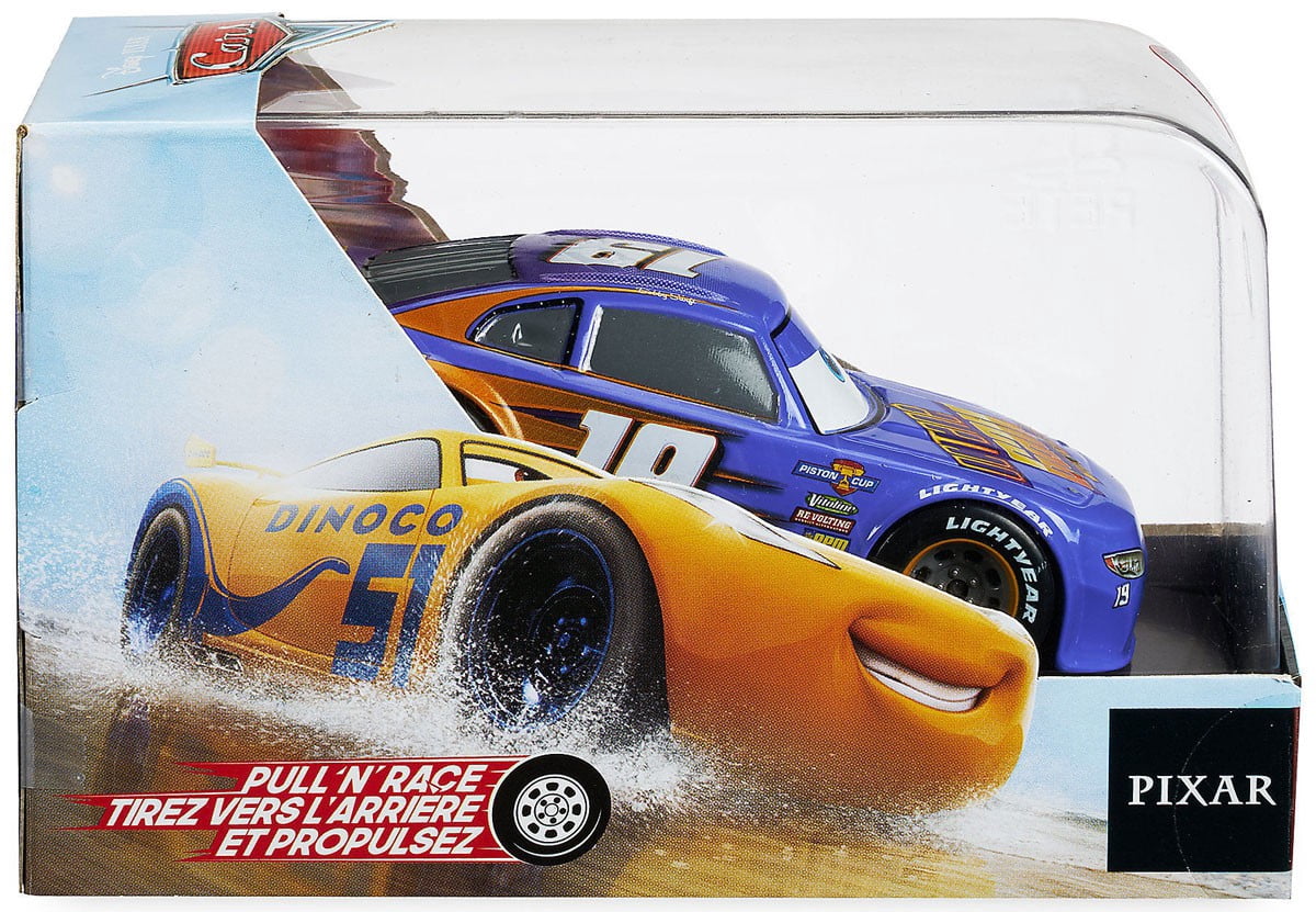 Disney Pixar Cars Pull 'N' Race Bobby Swift Diecast Car Play