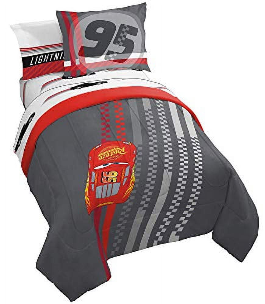 Disney Pixar Cars Full Bed Set - 7 Piece - Features Lightning McQueen ...