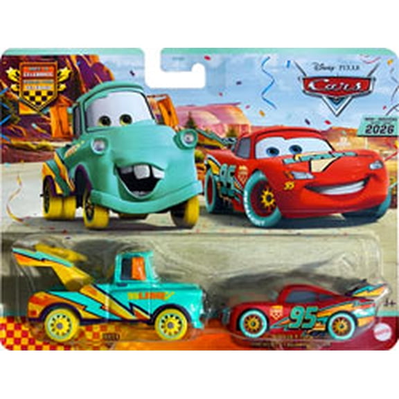 Disney / Pixar Cars Race to Celebrate Mater & Lighting McQueen Diecast Car 2-Pack