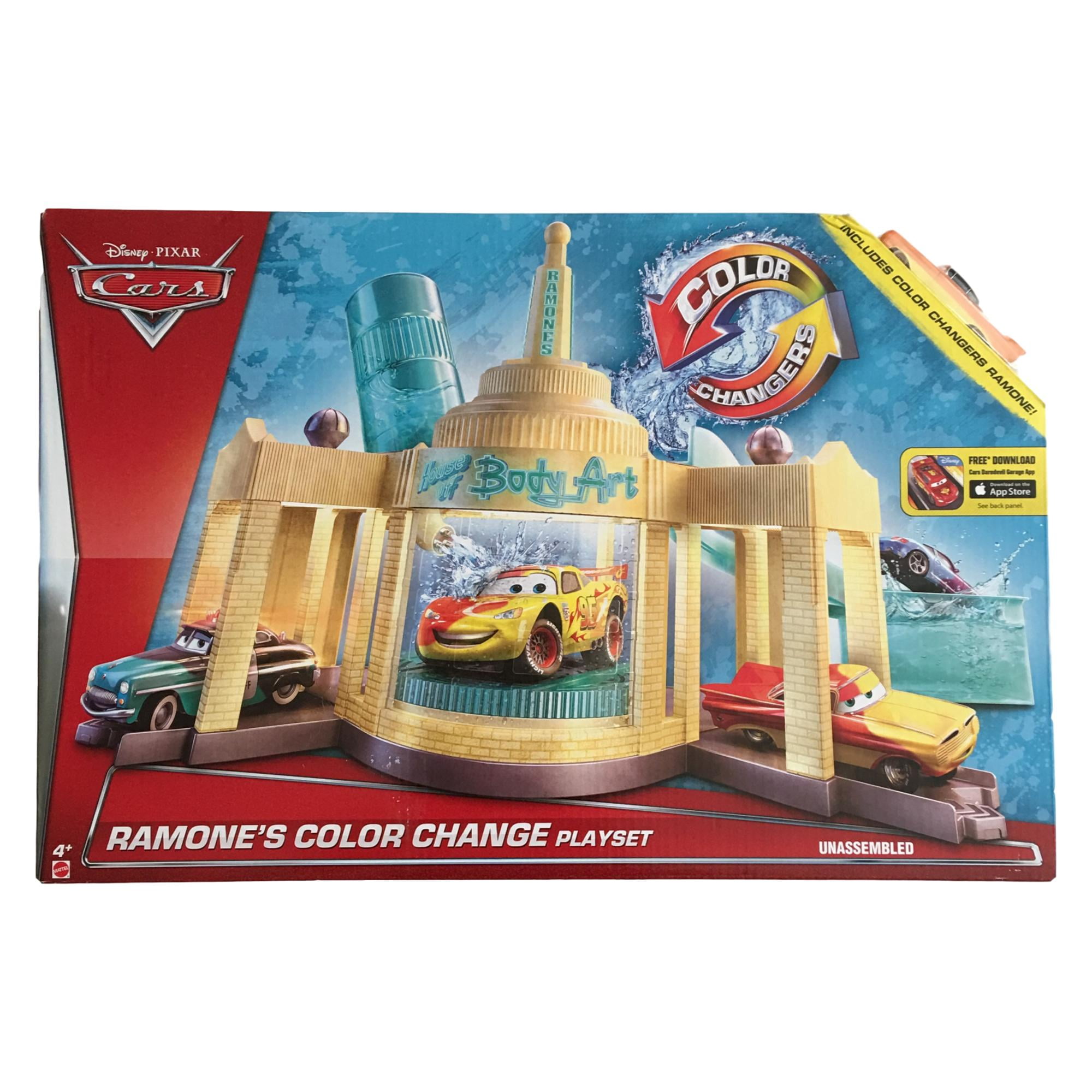 Disney Pixar Cars Ramone s Color Change Auto Body Shop Playset