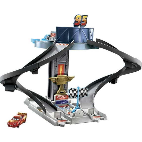 Disney Pixar Cars Rust-Eze Racing Tower Race Car Track Set For Movie Story Play