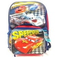 thumbnail image 1 of Disney Pixar Cars SpeedRun 16" Canvas Red School Backpack w/Detachable Lunch Bag, 1 of 3