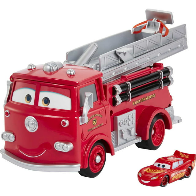 Disney Pixar Cars Stunt and Splash Red with Exclusive Color Change Lightning McQueen Vehicle