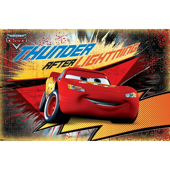 Disney Pixar Cars - Thunder After Lightning Wall Poster, 22.375" x 34"