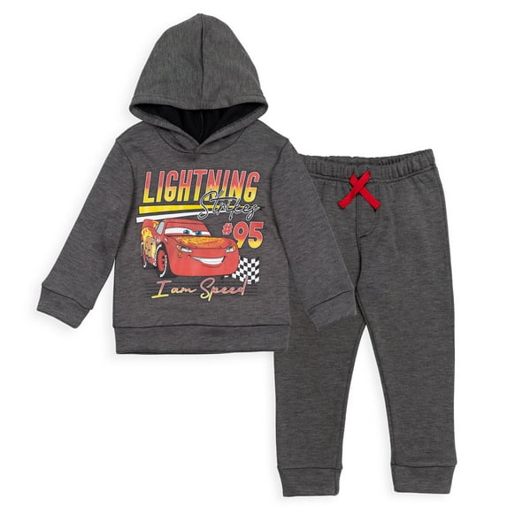 Disney Pixar Cars Toddler Boy's Fleece Pullover Hoodie Joggers Outfit Set
