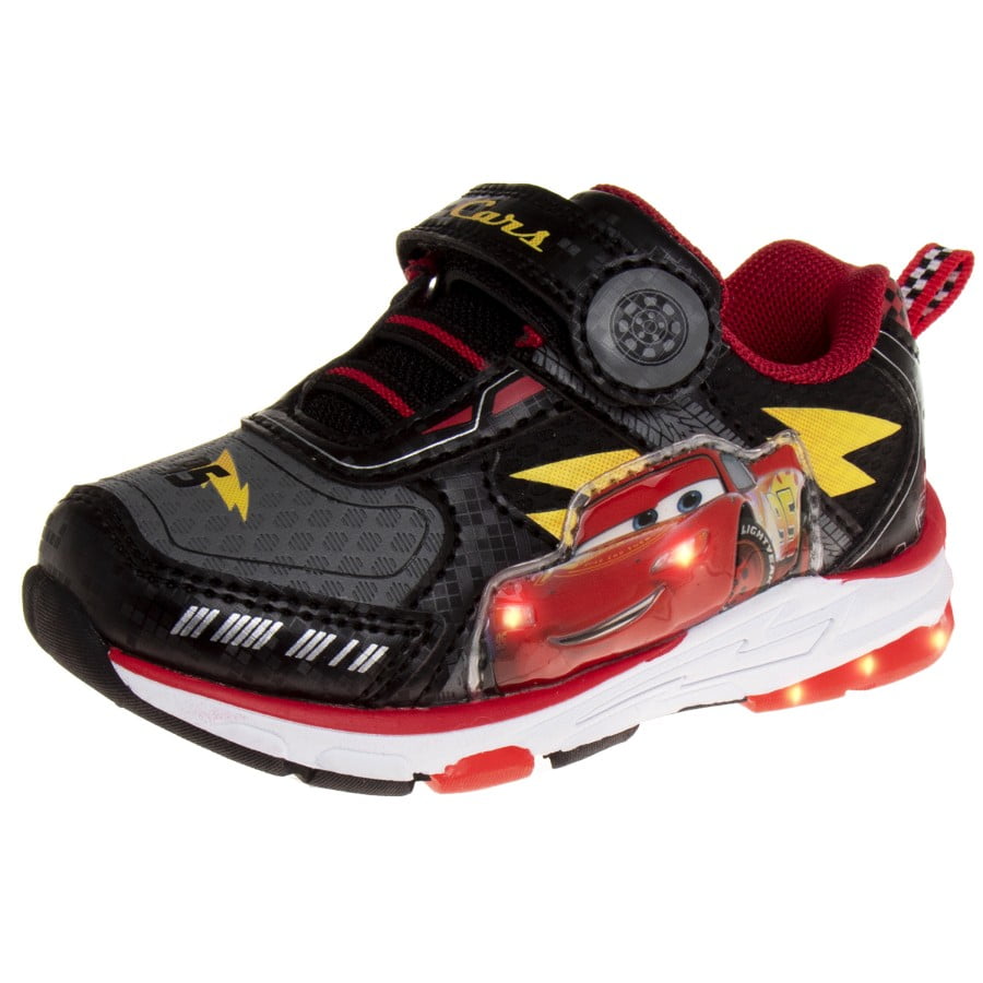 Disney Pixar Cars Lightning McQueen Hook Loop Light up Casual Sneakers Toddler Little Kids Walmart