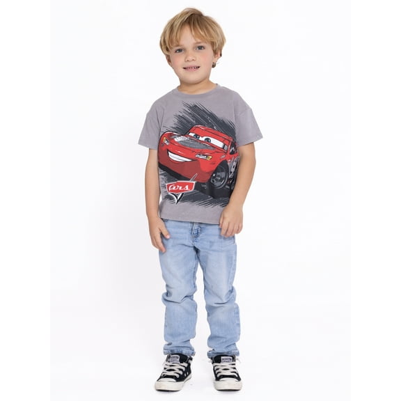 Disney Pixar Cars Toddler Short Sleeve Crewneck Tee, Sizes 12M-5T
