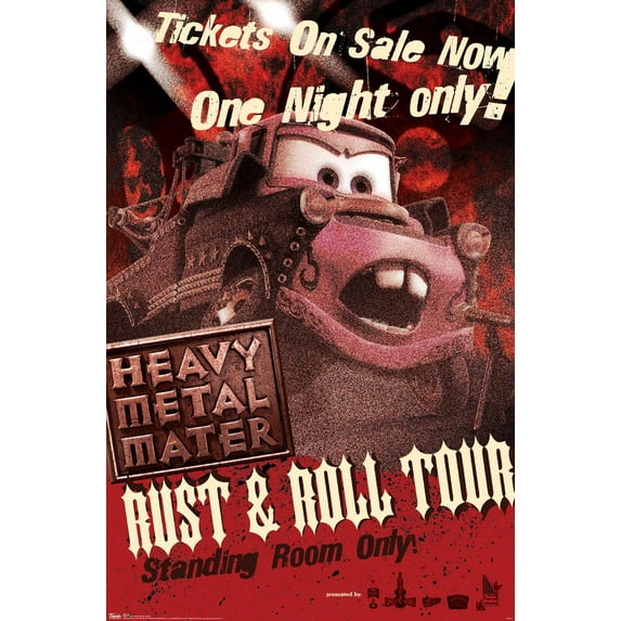 Disney Pixar Cars Toons - Heavy Metal Mater Wall Poster, 14.725" x 22.375"