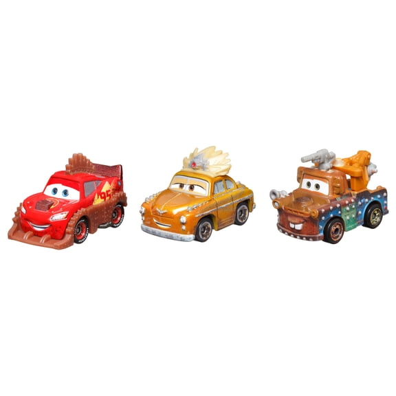 Disney Pixar Cars Toys, Mini Racers 3-Pack Metal Toy Cars