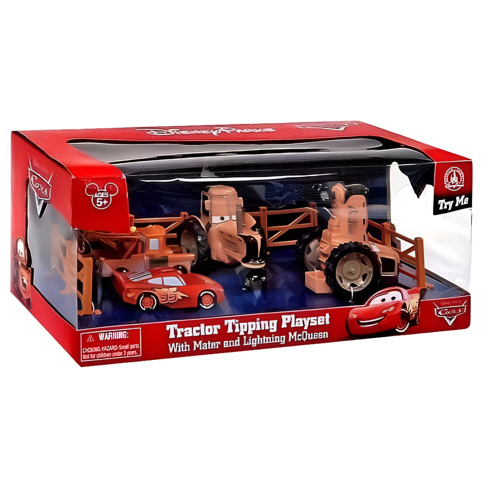 超安い Toy Cars Pixar Disney - Mater with Playset Tipping Tractor カーズ
