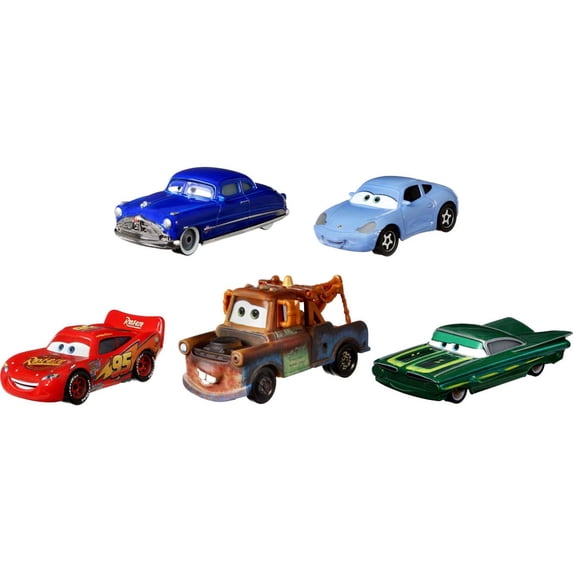 Disney Pixar Cars Toy Set, Radiator Springs Friends Race Vehicle 5-Pack ...