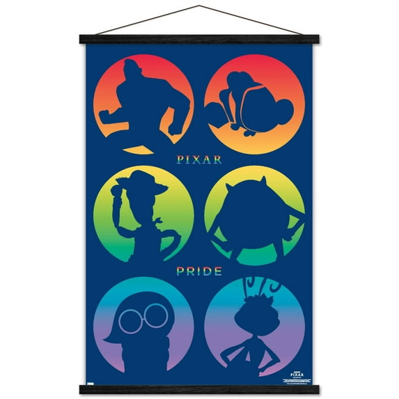 Disney Pixar - Character Pride Wall Poster with Magnetic Frame, 22.375" x 34"