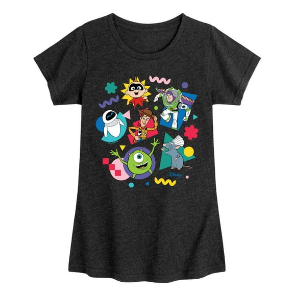 Disney - Pixar Character Shapes - Toddler & Youth Girls Short Sleeve Graphic T-Shirt