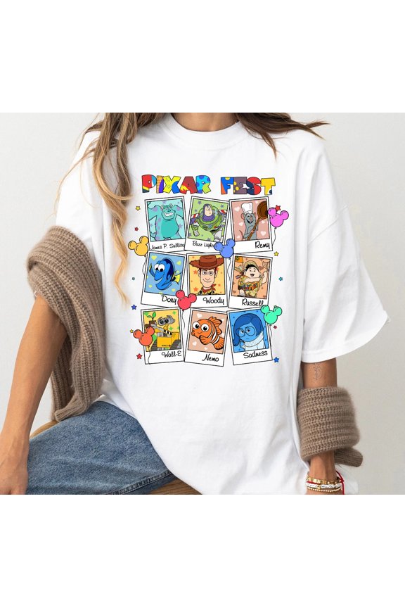 Disney Pixar Characters Animation Studio Pixar Fest Collage T-shirt