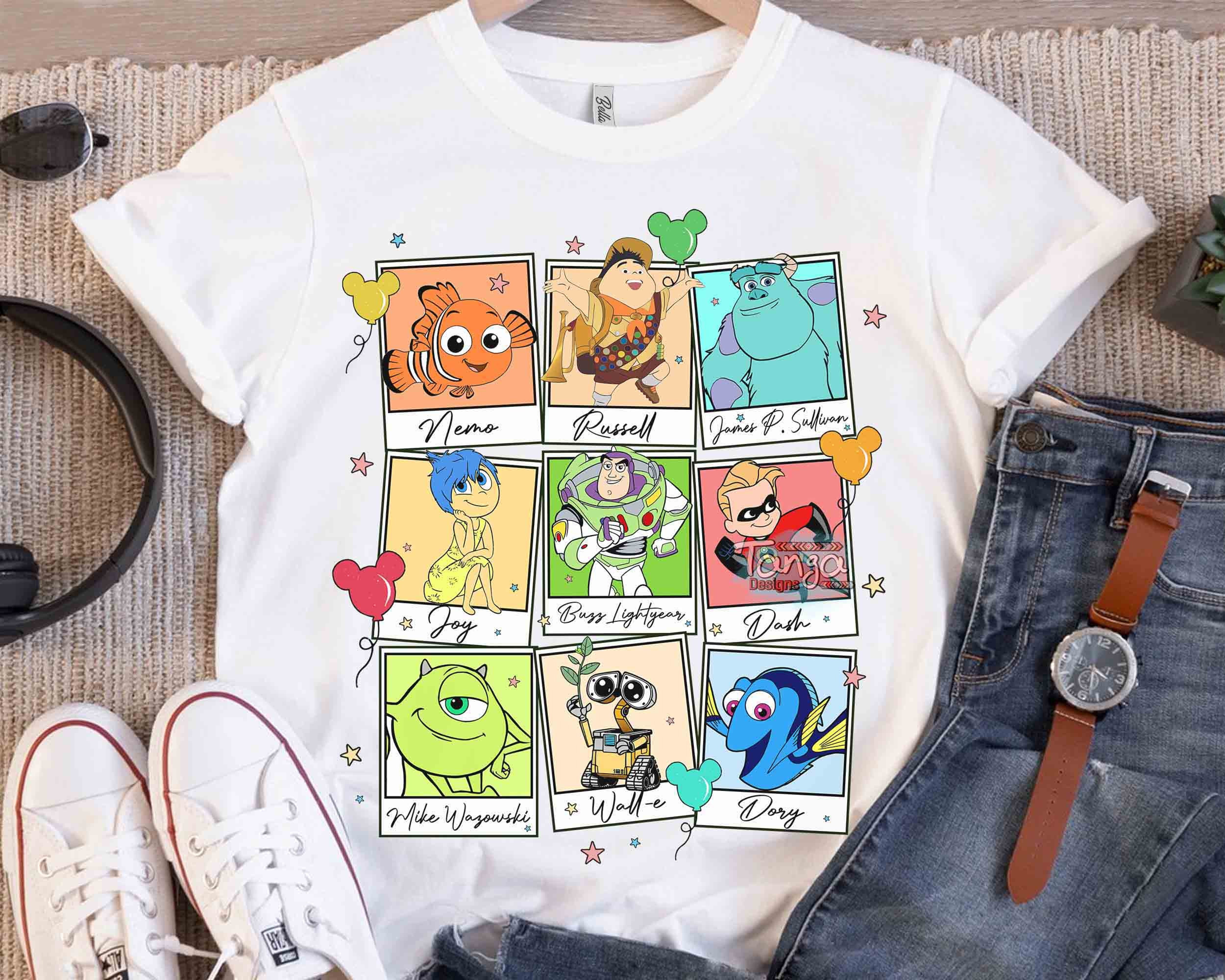 Disney Pixar Characters Photos Shirt, Toy Story Cars Monster Inc