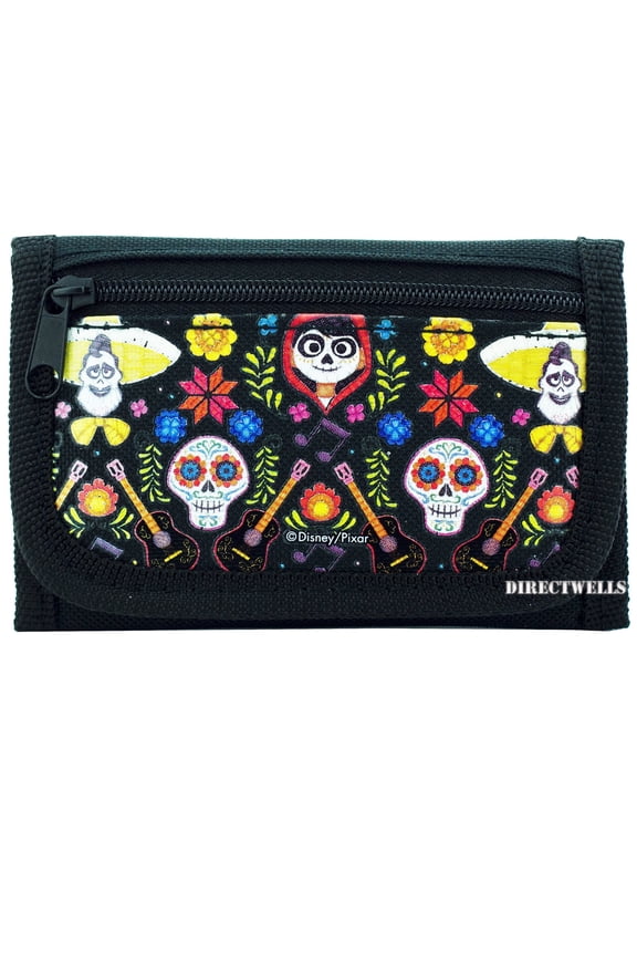 Pixar Coco Family Black Trifold Wallet