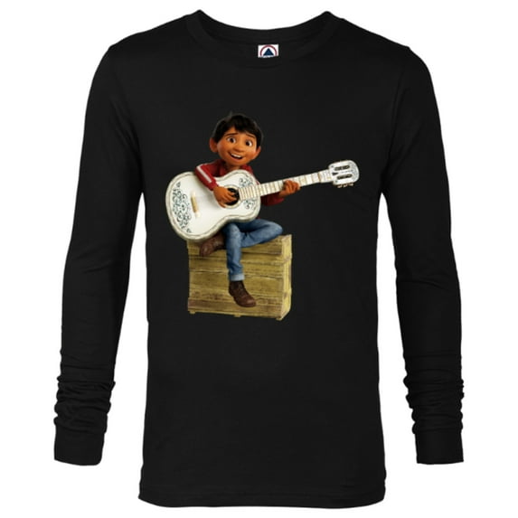 Disney Pixar Coco Miguel Rivera Playing Guitar T-Shirt - Long Sleeve T-Shirt for Men - Customized-Black