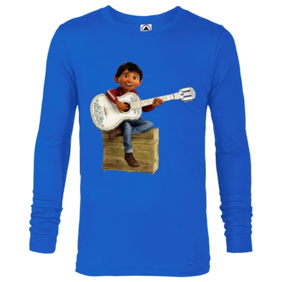 Disney Pixar Coco Miguel Rivera Playing Guitar T-Shirt - Long Sleeve T-Shirt for Men - Customized-Royal