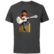 Disney Pixar Coco Miguel Rivera Playing Guitar T-Shirt - Short Sleeve Cotton T-Shirt for Adults - Customized-Charcoal Heather