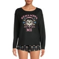 thumbnail image 1 of Disney Pixar Coco Women's and Women's Plus Long Sleeve Top and Sleep Shorts, 2-Piece Pajama Set, 1 of 5