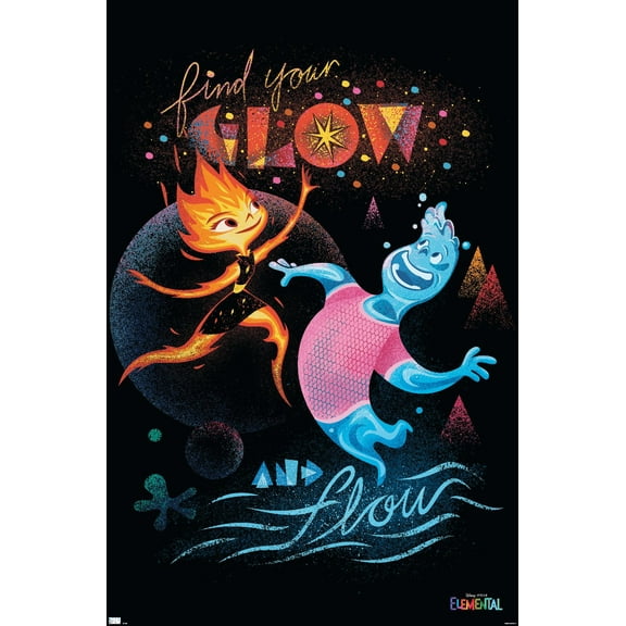 Disney Pixar Elemental - Find Your Glow Wall Poster, 22.375" x 34"