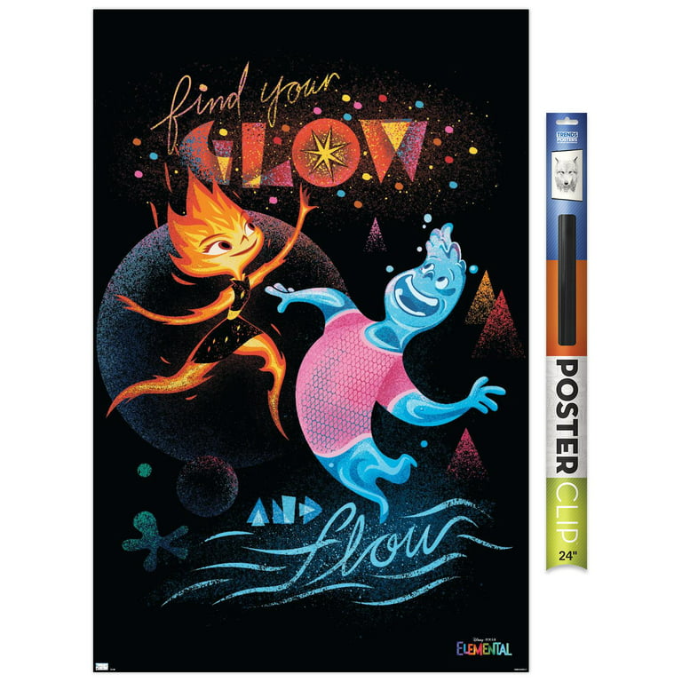 Disney Pixar Elemental - Find Your Glow Wall Poster, 22.375 x 34
