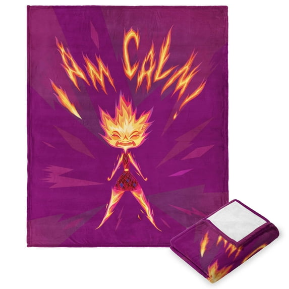 Disney Pixar Elemental I Am Calm Kids Silk Touch Throw Blanket