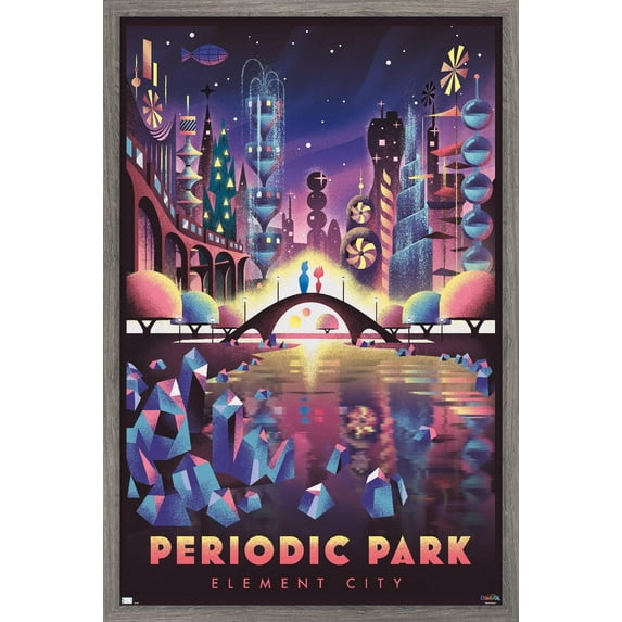 Disney Pixar Elemental - Periodic Park Wall Poster, 22.375" x 34" Framed