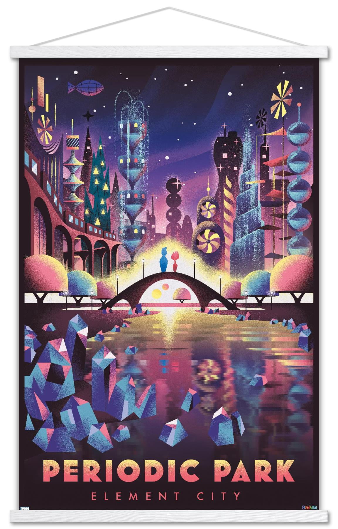 Disney Pixar Elemental - Periodic Park Wall Poster with Magnetic Frame, 22.375" x 34"