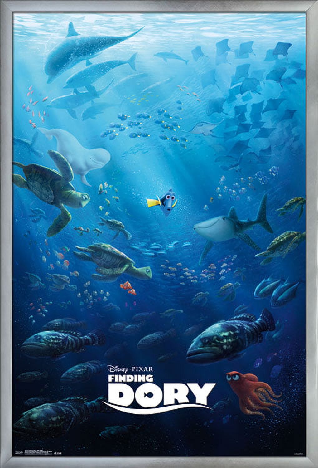 Disney Pixar Finding Dory - One Sheet Wall Poster, 22.375" x 34", Framed