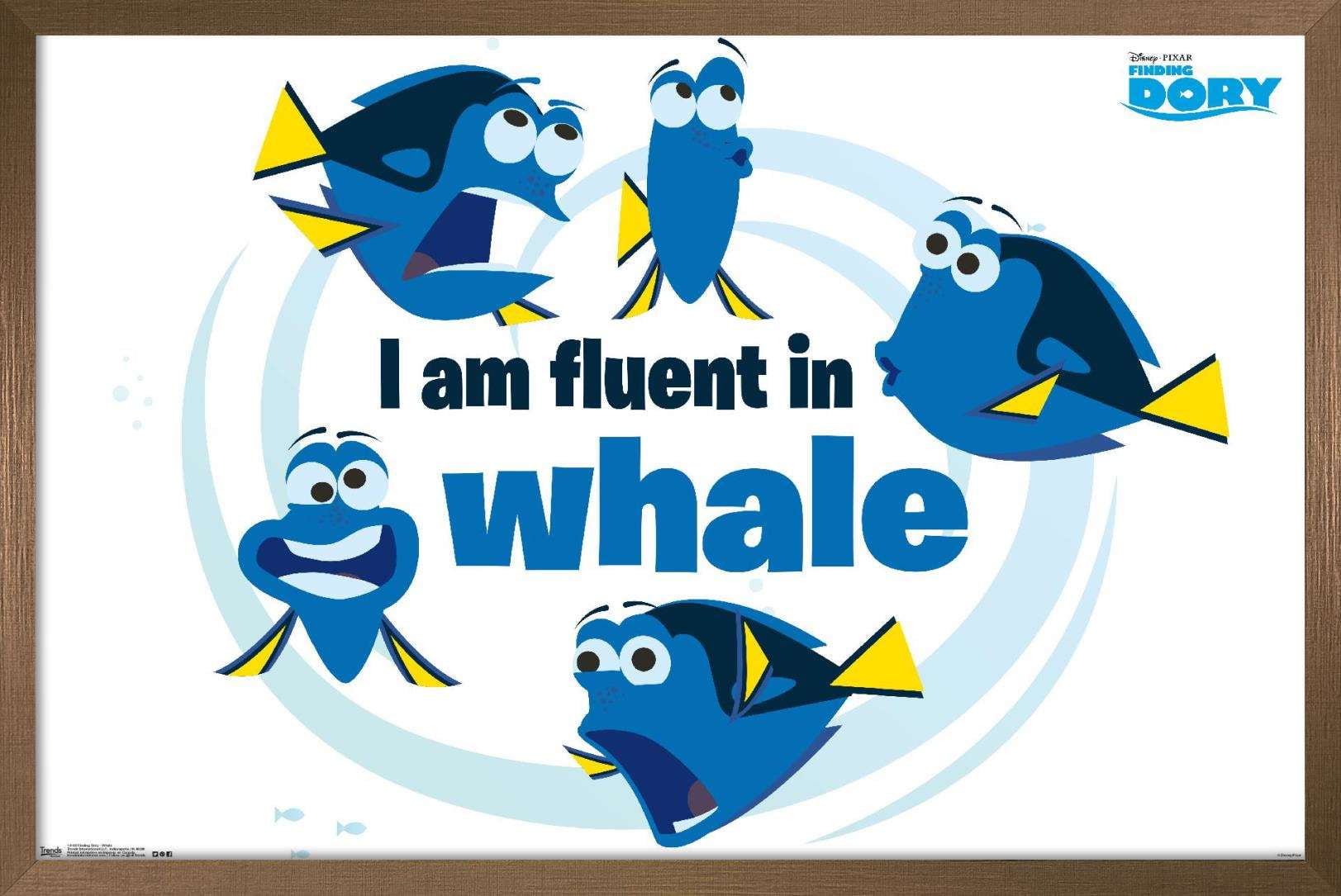 Disney Pixar Finding Dory - Whale Wall Poster, 22.375" x 34", Framed