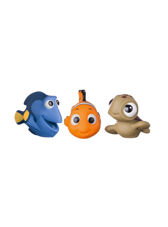 Disney Pixar Finding Nemo Bath Toys, Nemo, Dory & Squirt Bath Squirter Toys, 3 Pack
