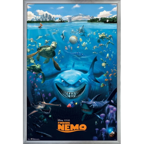 Disney Pixar Finding Nemo - Cast Wall Poster, 22.375" x 34", Framed
