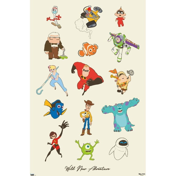 Disney Pixar - Group Wall Poster, 22.375" x 34"