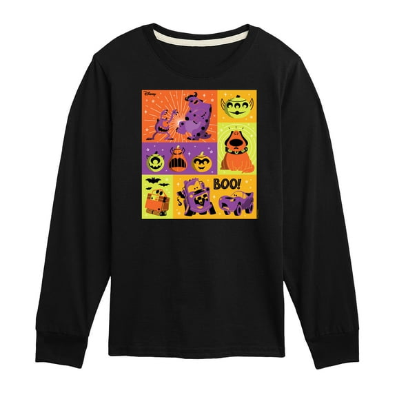 Disney Pixar - Halloween Movie Grid - Toddler & Youth Long Sleeve Graphic T-Shirt