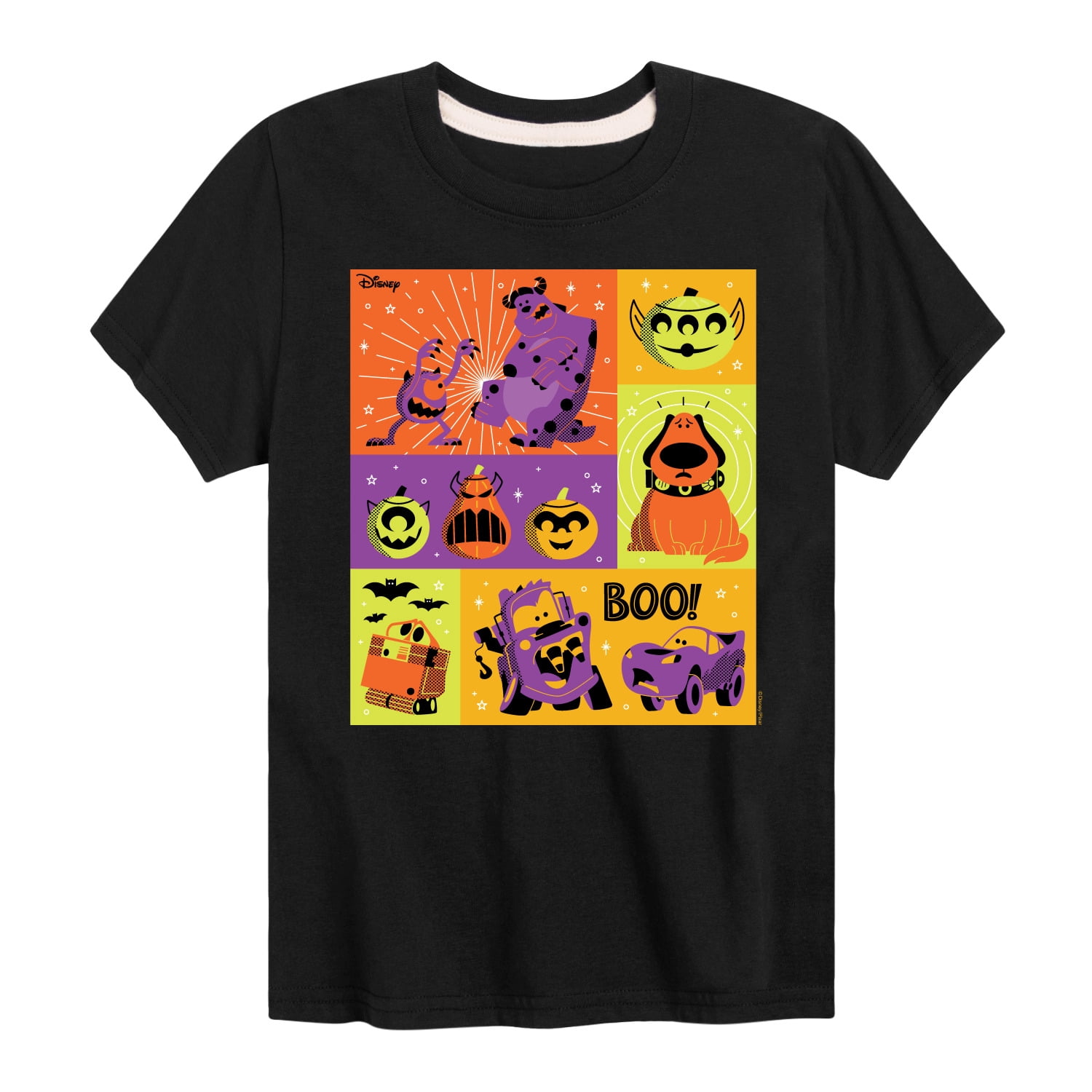 Disney Pixar - Halloween Movie Grid - Toddler & Youth Short Sleeve ...
