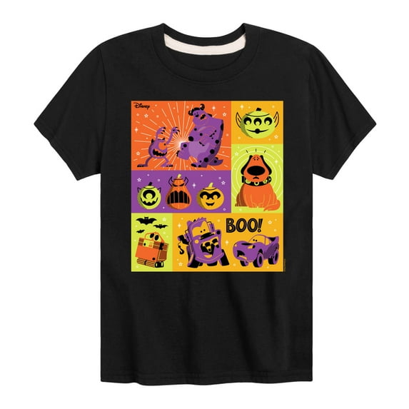 Disney Pixar - Halloween Movie Grid - Toddler & Youth Short Sleeve Graphic T-Shirt