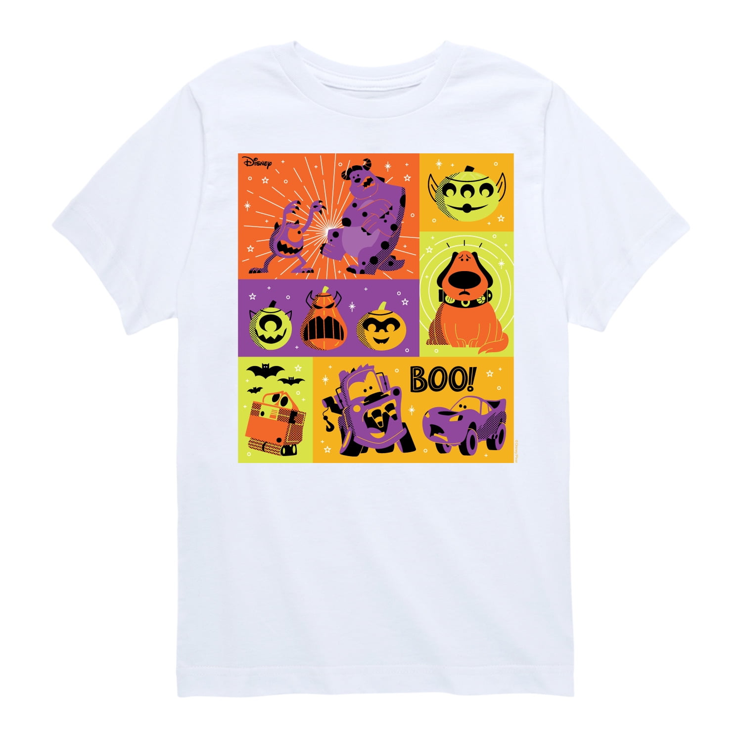 Disney Pixar - Halloween Movie Grid - Toddler & Youth Short Sleeve ...