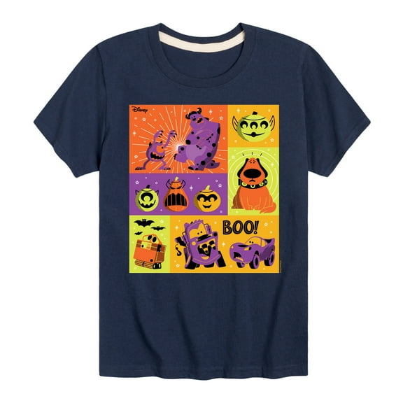 Disney Pixar - Halloween Movie Grid - Toddler & Youth Short Sleeve Graphic T-Shirt
